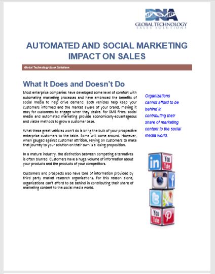 Automated and Social Marketing Impact on Sales.