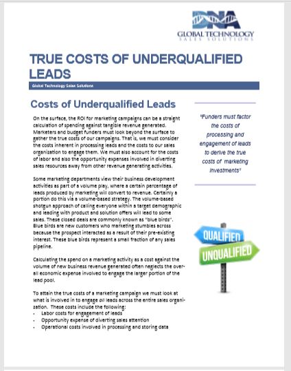 Cost of Underqualified Leads